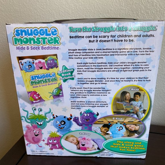 Snuggle Monster Hide Seek Bedtime Storybook And Plush NIB - Picture 5 of 13
